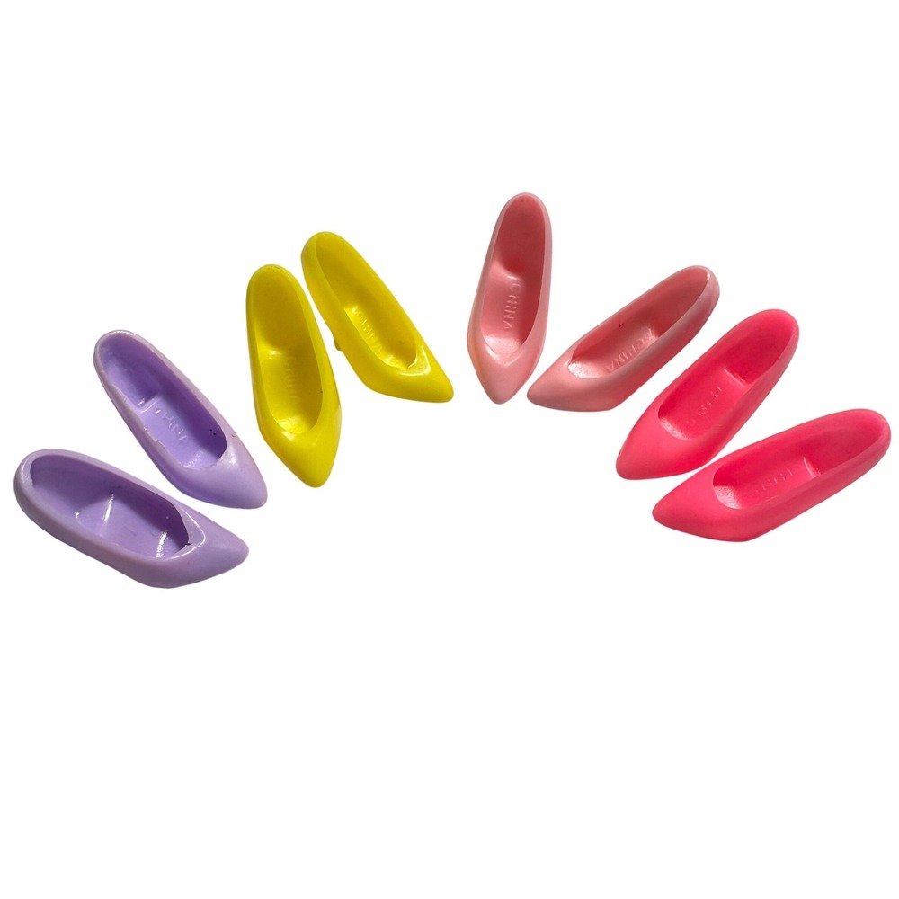 Vintage 90s Barbie Fashion Doll Shoes Closed Toe Pumps - 4 sets